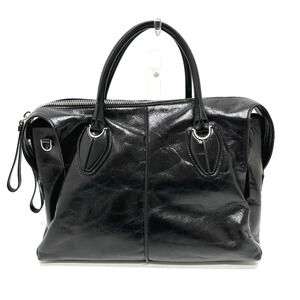 TOD'S D Style Bag Handbag Leather Men's Black